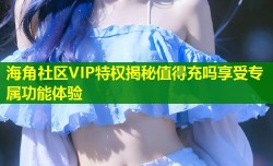 海角社区VIP特权揭秘值得充吗享受专属功能体验