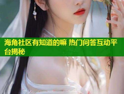 海角社区有知道的嘛 热门问答互动平台揭秘  第1张